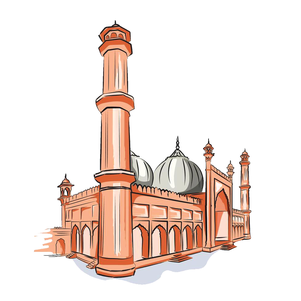 Illustration of Jama Masjid, Delhi-6